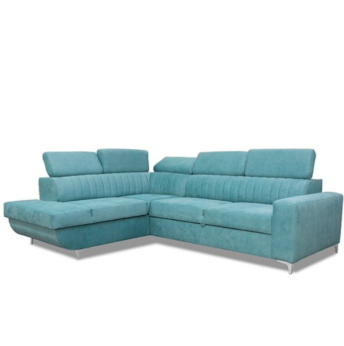 HOUSTON SKY BLUE CORNER SOFA BED