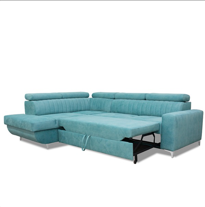 HOUSTON SKY BLUE CORNER SOFA BED
