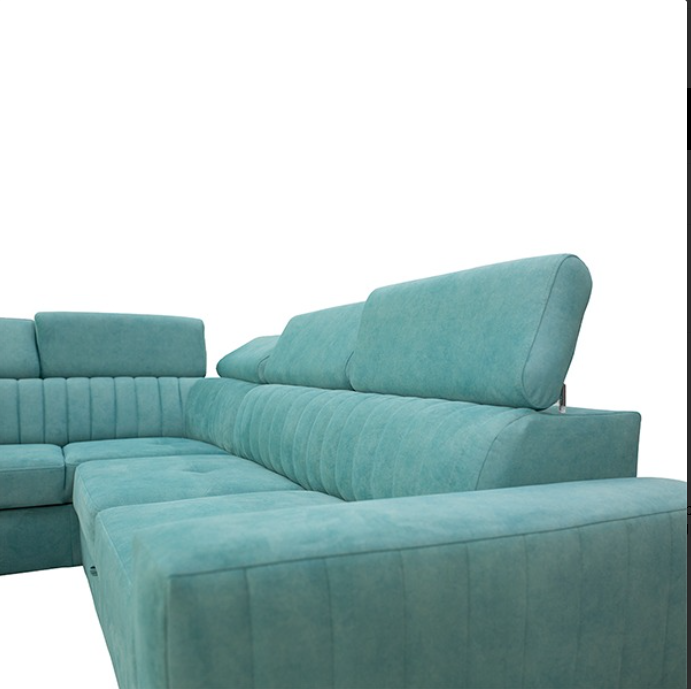 HOUSTON SKY BLUE CORNER SOFA BED