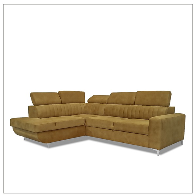 HOUSTON MUSTARD CORNER SOFA BED