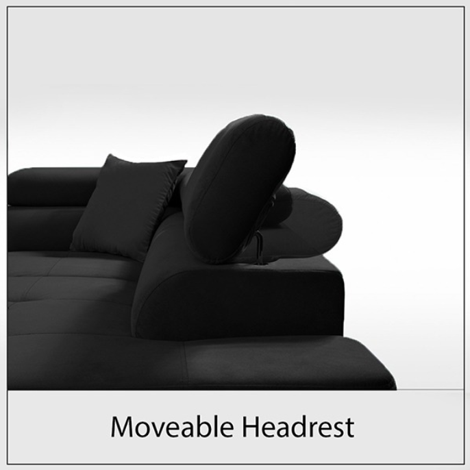 LIDO BLACK CORNER SOFA BED