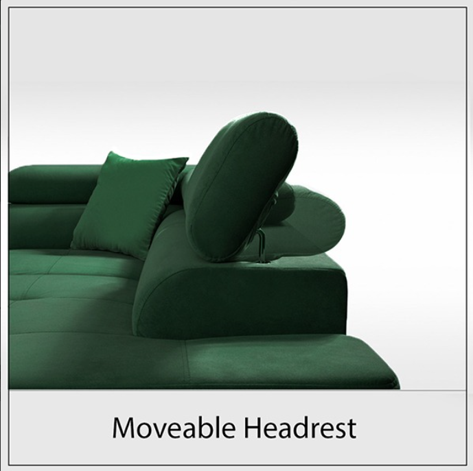 LIDO Green Corner Sofa Bed