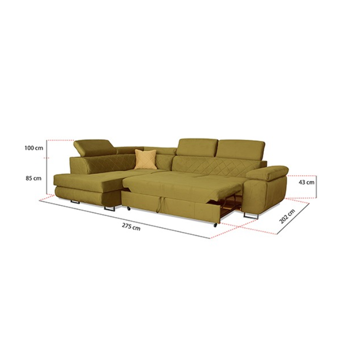 LAGUNA MUSTARD CORNER SOFA