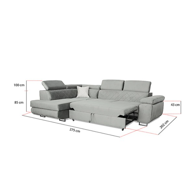 LAGUNA SILVER CORNER SOFA