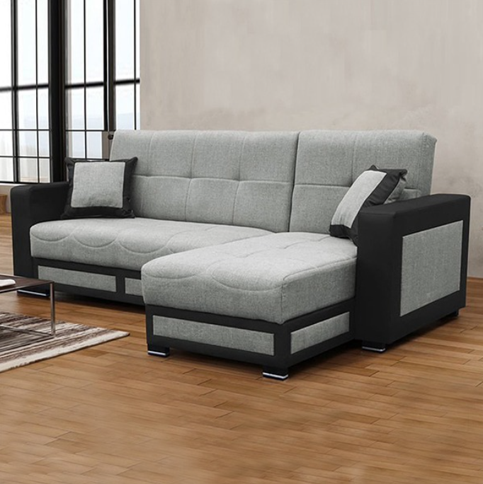 TINA CORNER SOFA BED GREY