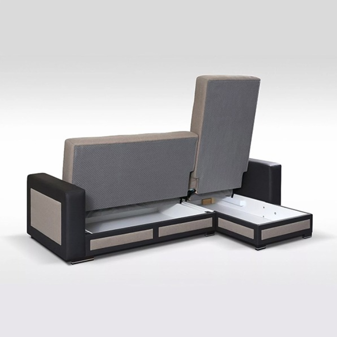TINA CORNER SOFA BED GREY