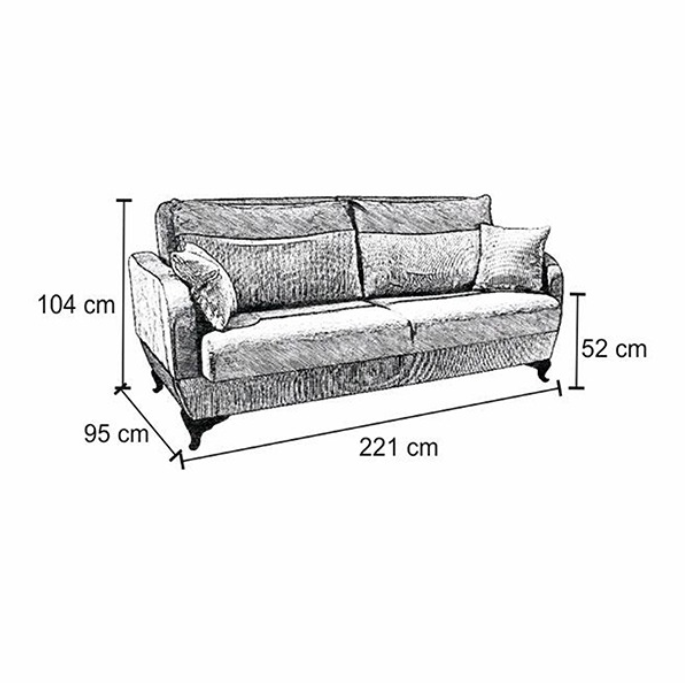 Stylish Soft Fabric Liwia Sofa Bed