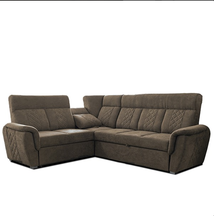 SELLY BROWN LARGE CORNER SOFA