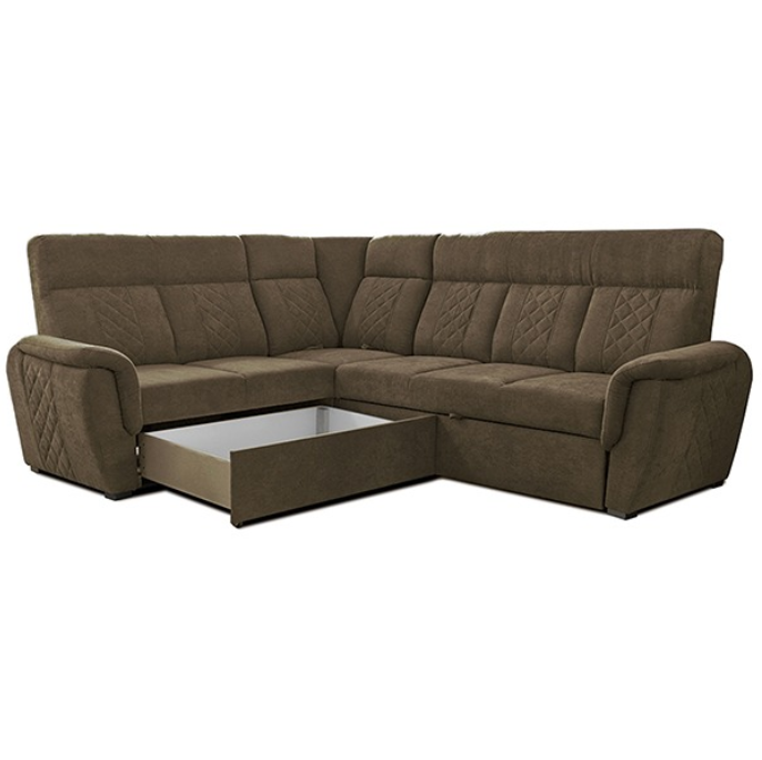 SELLY BROWN LARGE CORNER SOFA