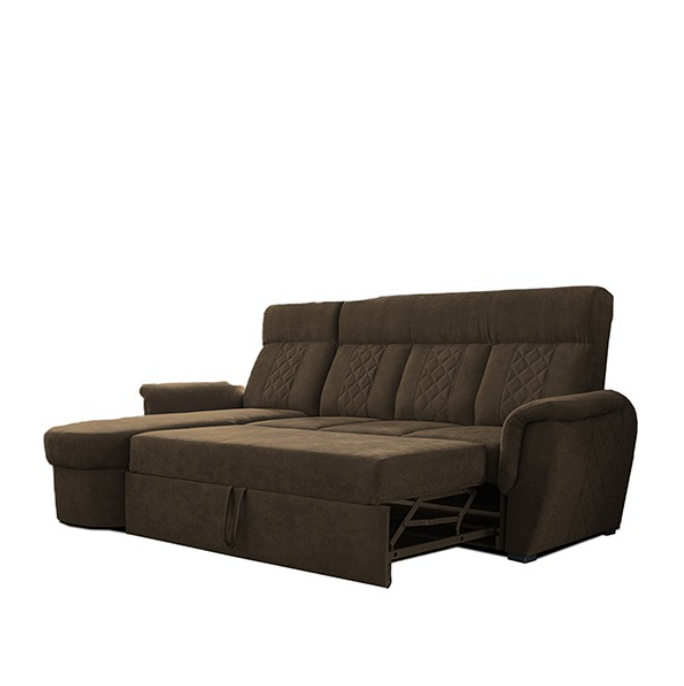 SELLY BROWN SMALL SOFA BED