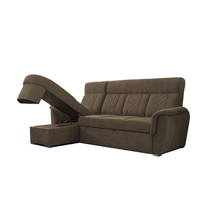 SELLY BROWN SMALL SOFA BED