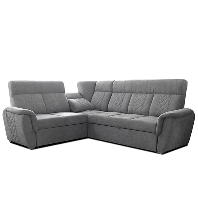 SELLY GREY LARGE CORNER SOFA