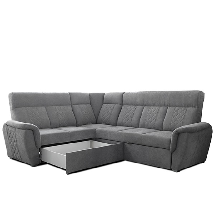 SELLY GREY LARGE CORNER SOFA