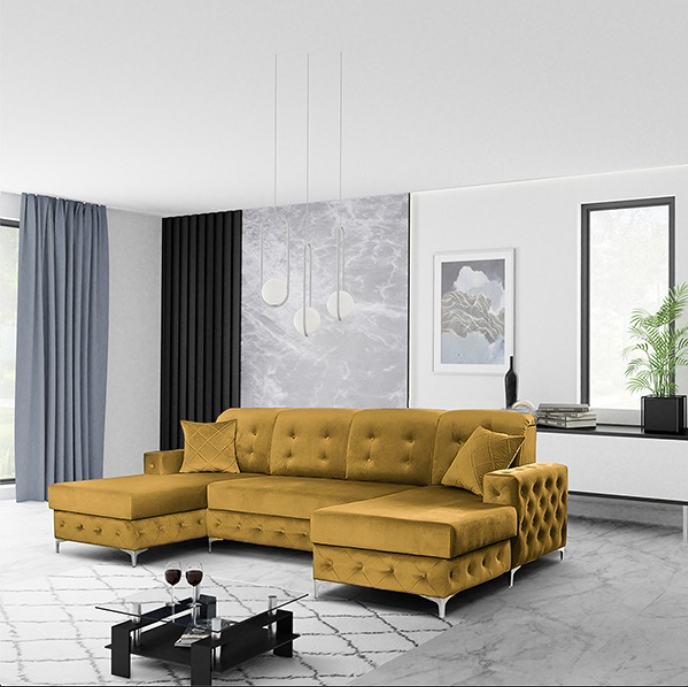 VERSO LARGE MUSTARD SOFA BED