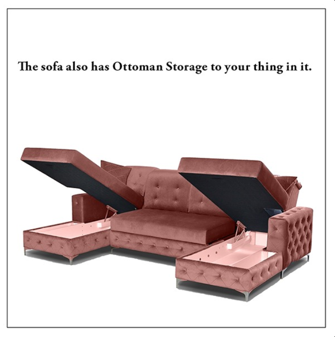 VERSO PINK LARGE SOFA BED