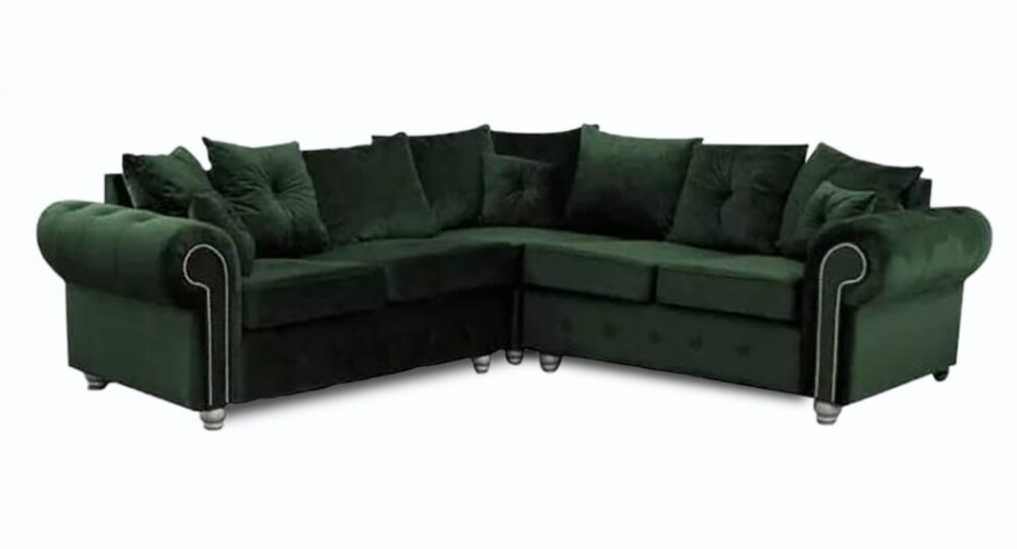 ASHWIN GREEN CORNER SOFA