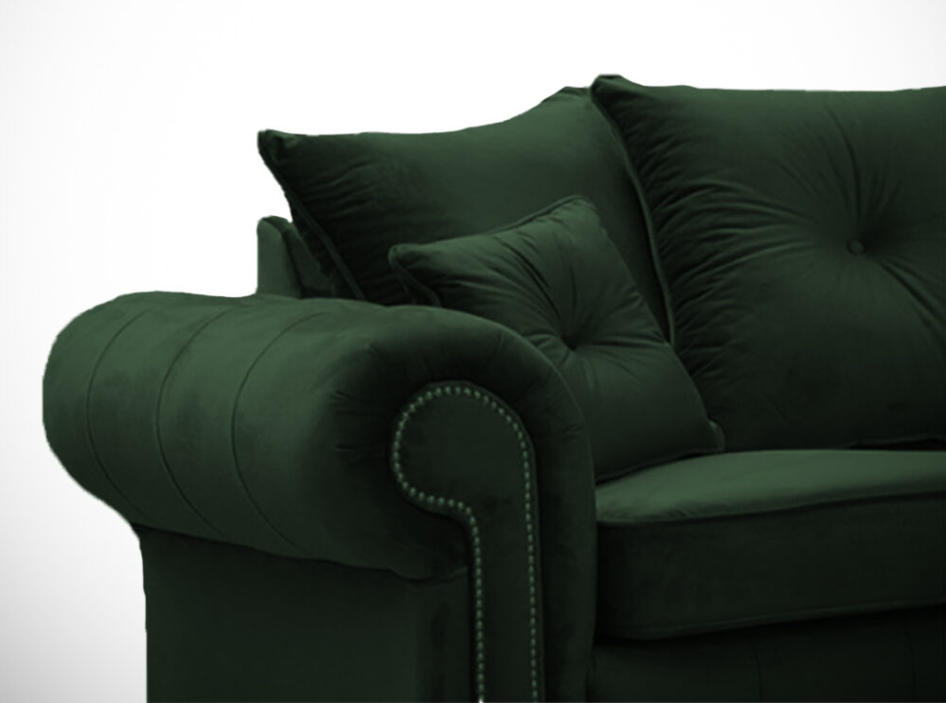 ASHWIN GREEN CORNER SOFA