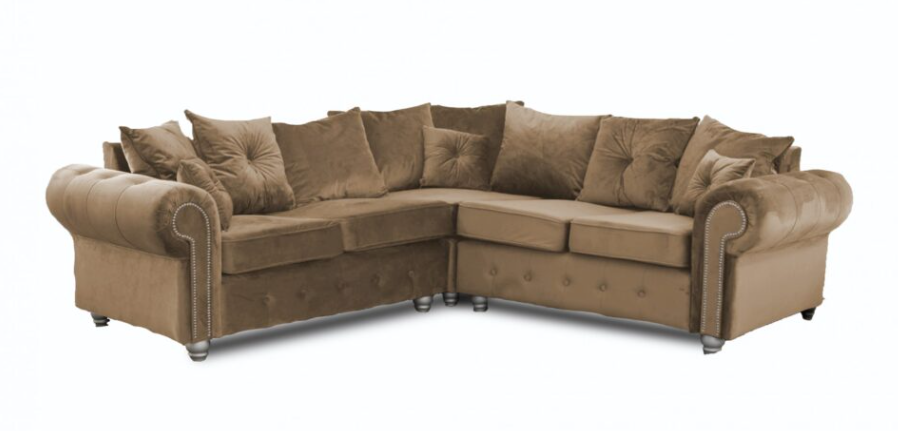 ASHWIN CAMEL BROWN CORNER SOFA