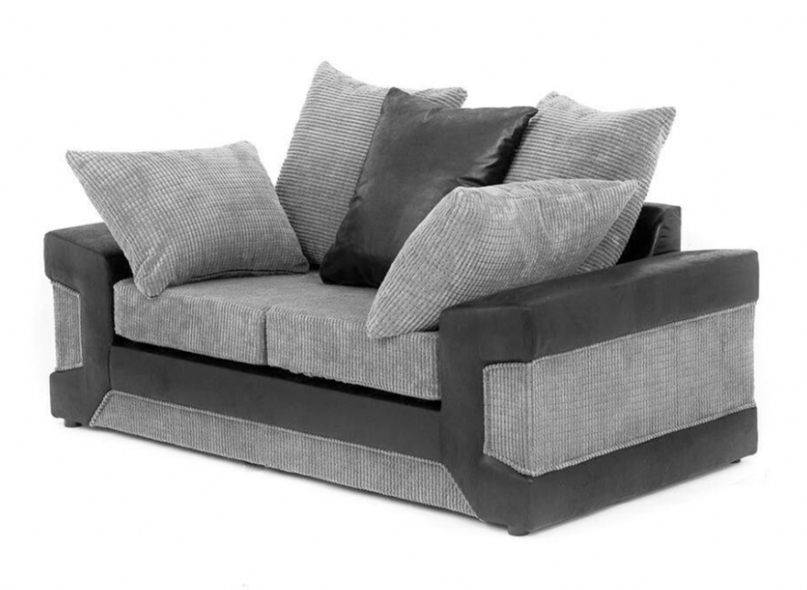 DINO BLACK/GREY SOFA SET