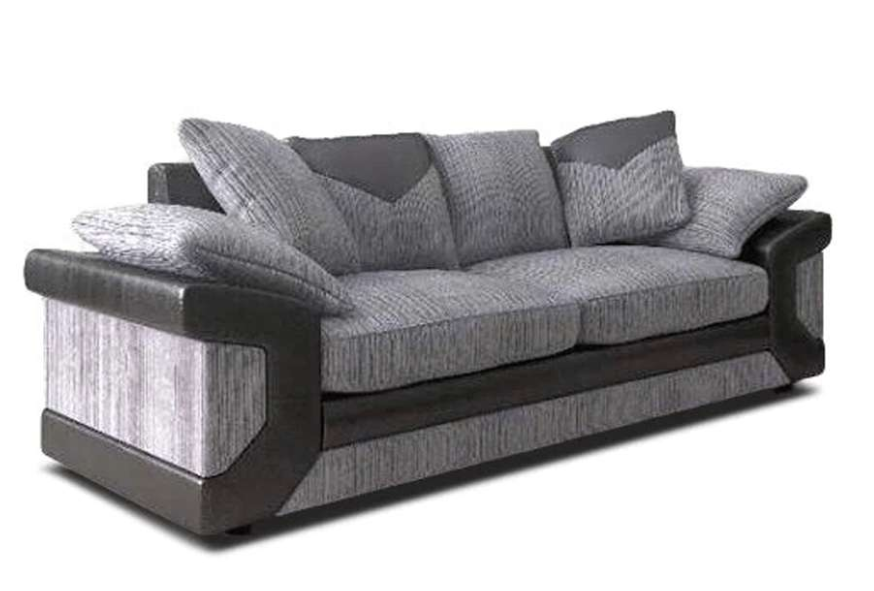DINO BLACK/GREY SOFA SET