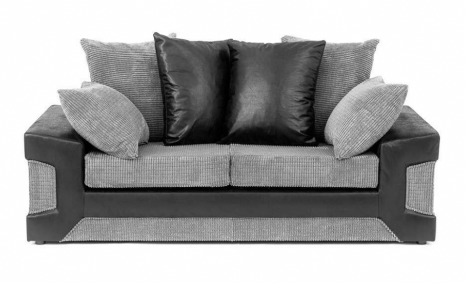 DINO BLACK/GREY SOFA SET