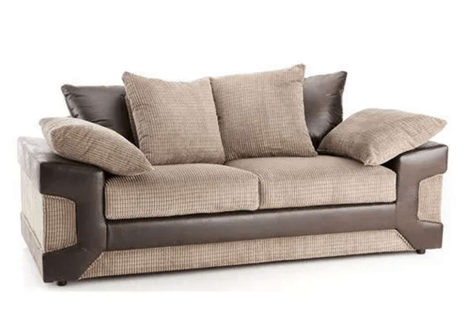DINO BEIGE/BROWN SOFA SET
