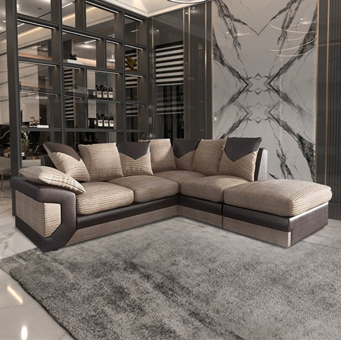 Dino Corner Sofa Beige/Brown