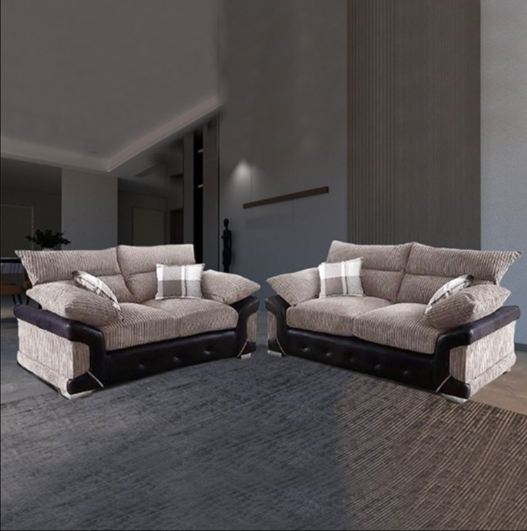 MARYLAND 3+2 SOFA SET BEIGE/BROWN