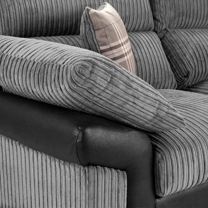 MARYLAND 3+2 SOFA SET BLACK/GREY