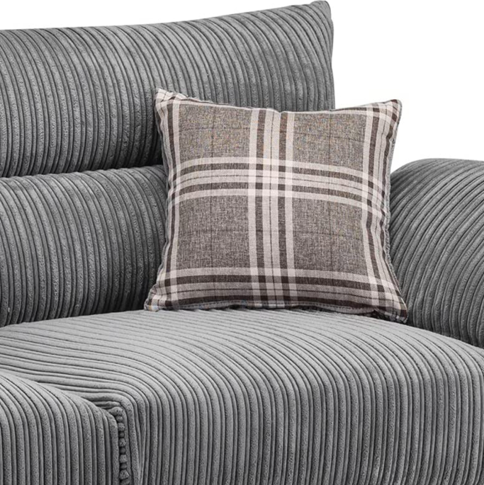MARYLAND 3+2 SOFA SET BLACK/GREY