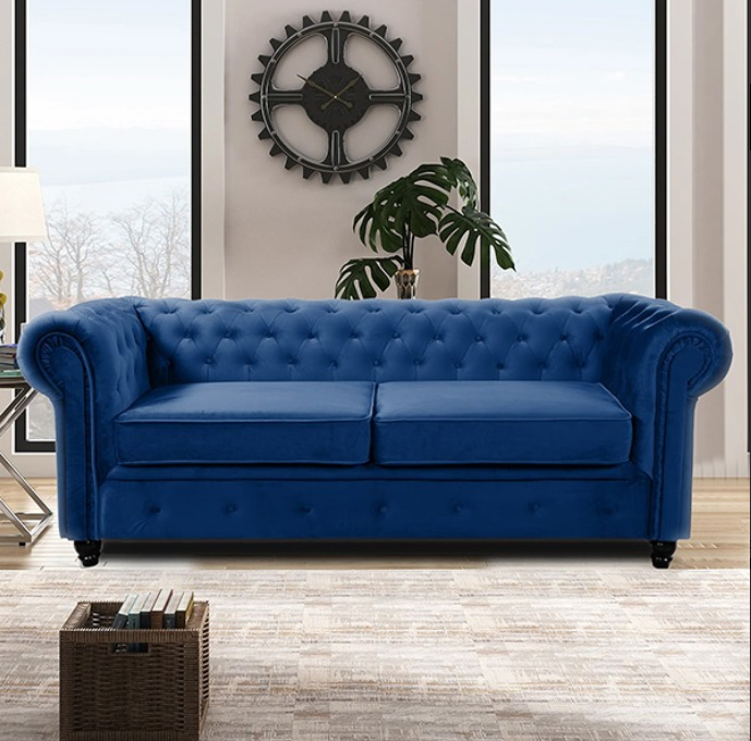 HERO CHESTERFIELD BLUE 3+2 SEATER SOFA