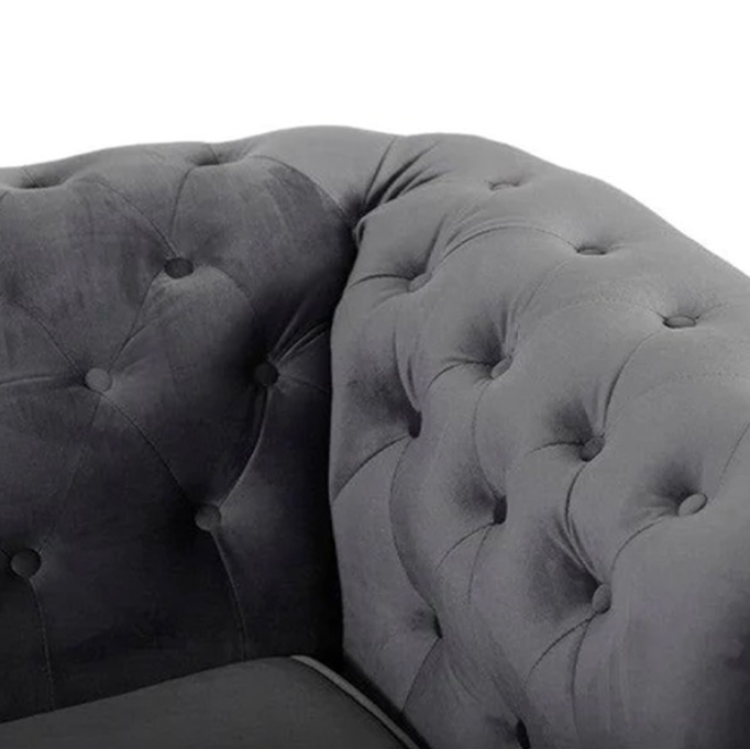 HERO CHESTERFIELD GREY 3+2 SOFA