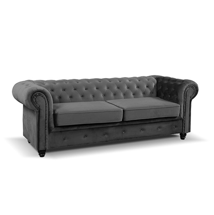 HERO CHESTERFIELD GREY 3+2 SOFA