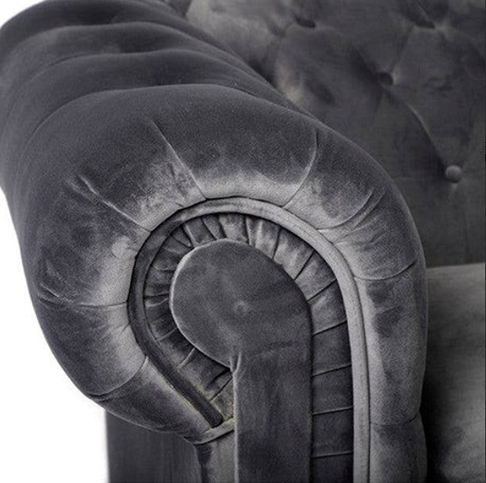 HERO CHESTERFIELD GREY 3+2 SOFA