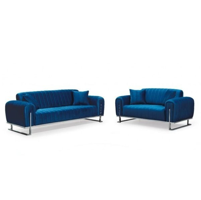 Richmond Chesterfield Blue Sofa Set
