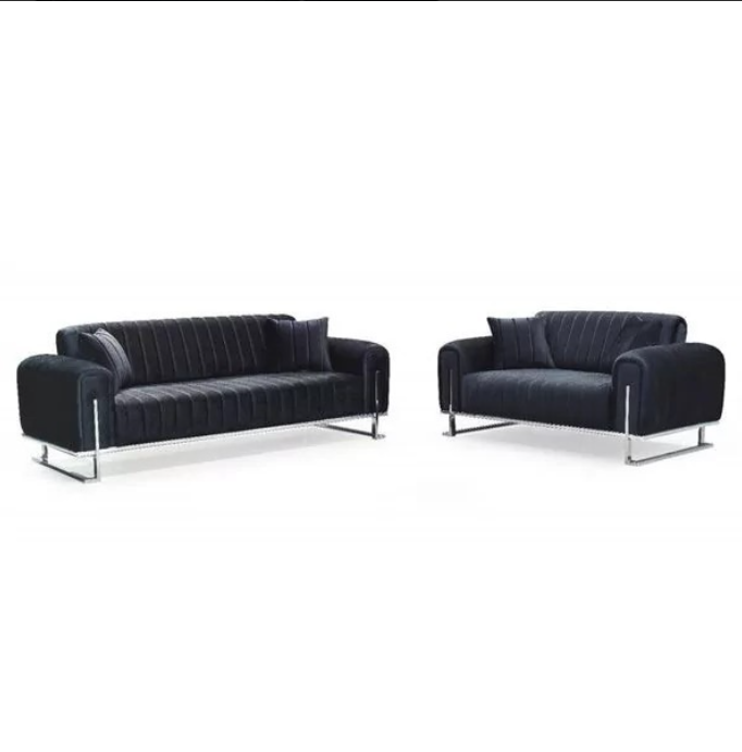 Richmond Black Chesterfield Sofa Set