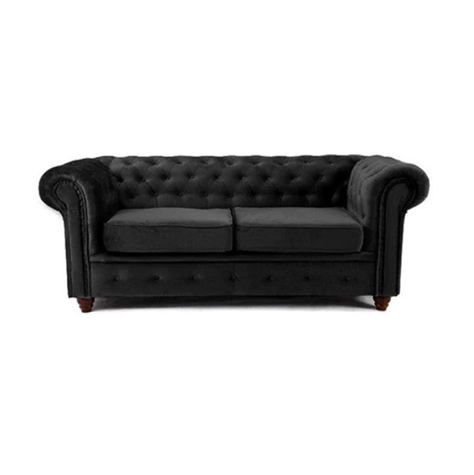 HERO CHESTERFIELD BLACK 3+2 SEATER SOFA