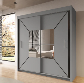 Transform Your Bedroom with the Nicole Double Mirror Sliding Wardrobe