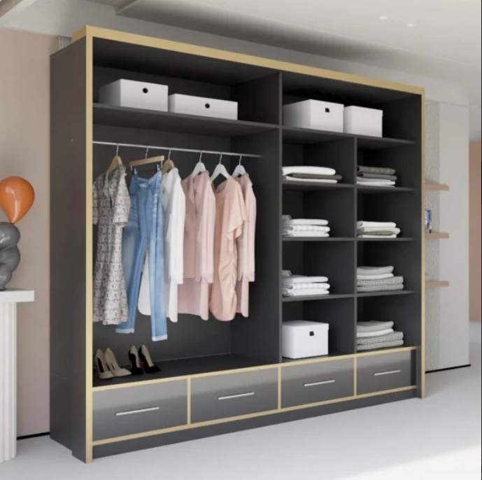 SYDNEY HIGH GLOSS WARDROBE 203cm/253cm