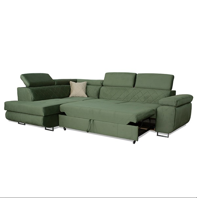 LAGUNA GREEN CORNER SOFA BED